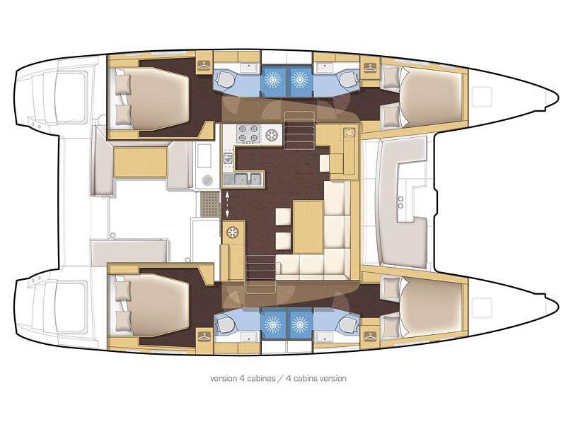 Book yachts online - catamaran - Lagoon 450  Flybridge - Madrigal V - rent