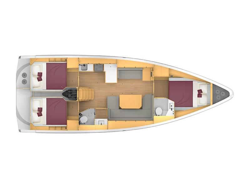 Book yachts online - sailboat - Bavaria C42 - ARUNA - rent