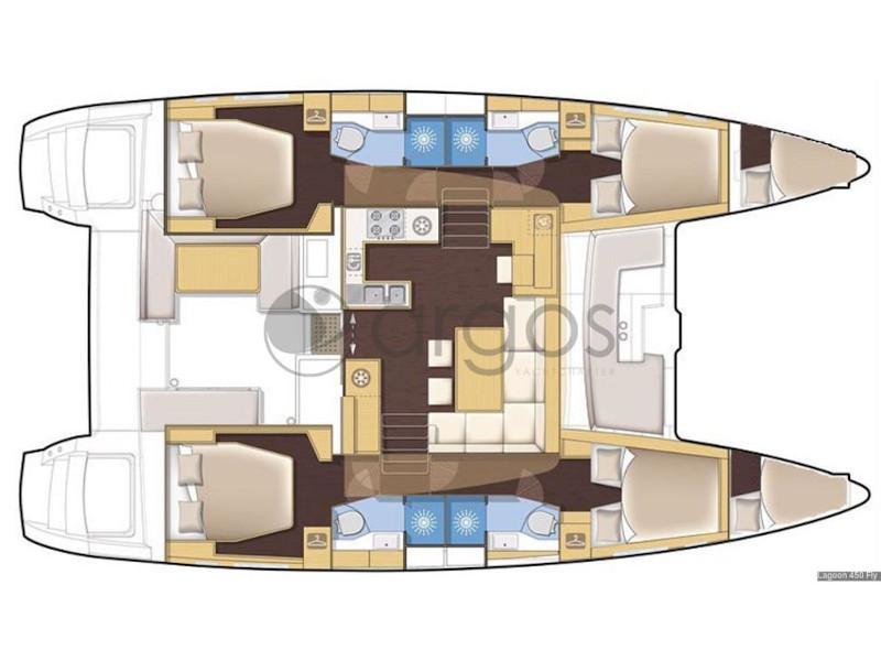 Book yachts online - catamaran - Lagoon 450  Flybridge - Oceana (VIP Equipment incl A/C, Generator, Water Maker, PS 4, Dishwasher, Washer+Dryer) - rent