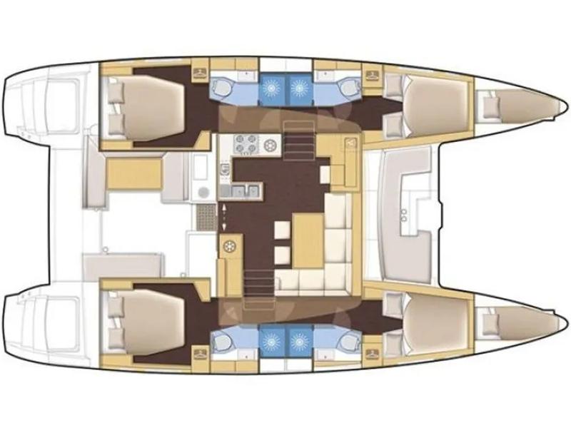 Book yachts online - catamaran - Lagoon 450  Fly - GIN TONIC (generator, air condition, water maker, bowthruster, 2 SUP free of charge) - rent