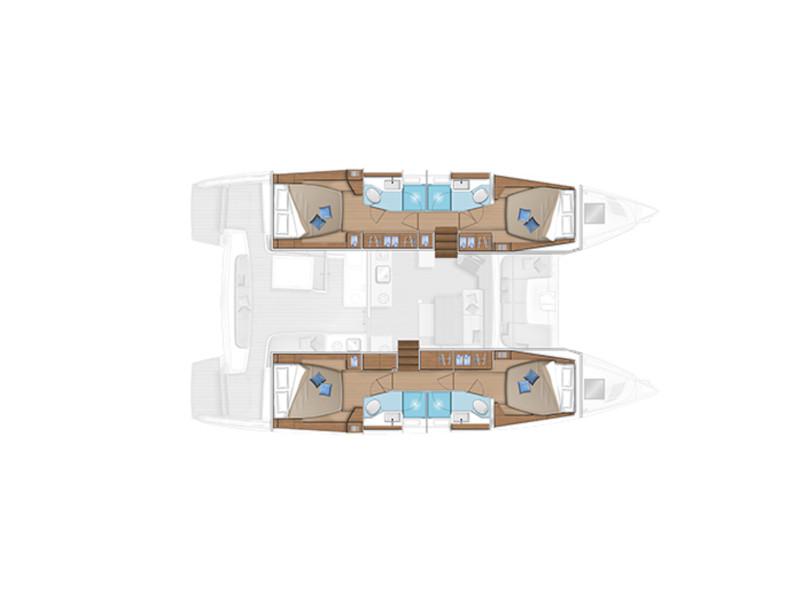 Book yachts online - catamaran - Lagoon 46 - WHITE PEARL (generator, air condition, water maker, 2 SUP free of charge) *Skippered only* - rent