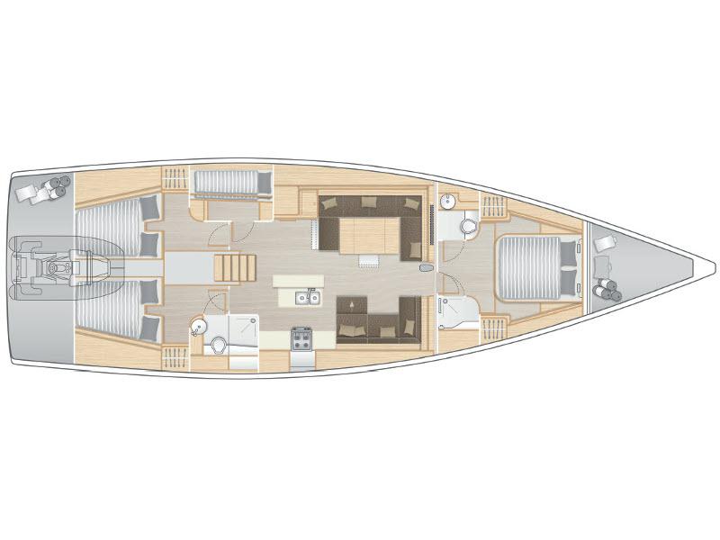 Book yachts online - sailboat - Hanse 588 - Ananija II - rent