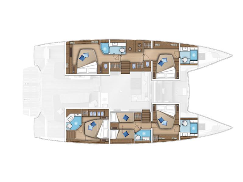 Book yachts online - catamaran - Lagoon 55 SlowDown - Slow Down - rent