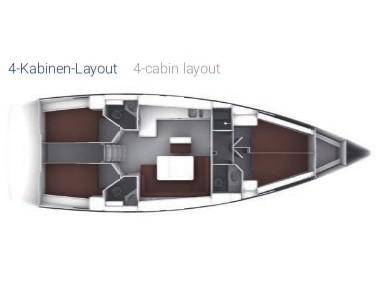 Book yachts online - sailboat - Bavaria Cruiser 46 - Northberry Blu - rent