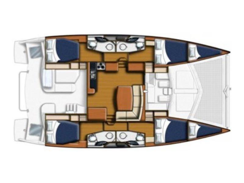 Book yachts online - catamaran - Leopard 444 - Shazam - rent