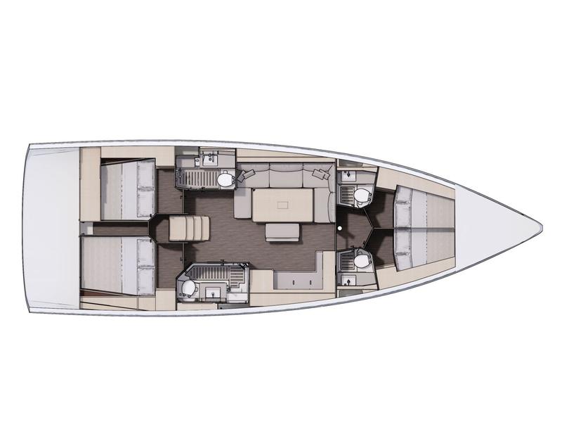 Book yachts online - sailboat - Dufour 470 Grand Large - no name (A/C &amp; gen) 3 - rent