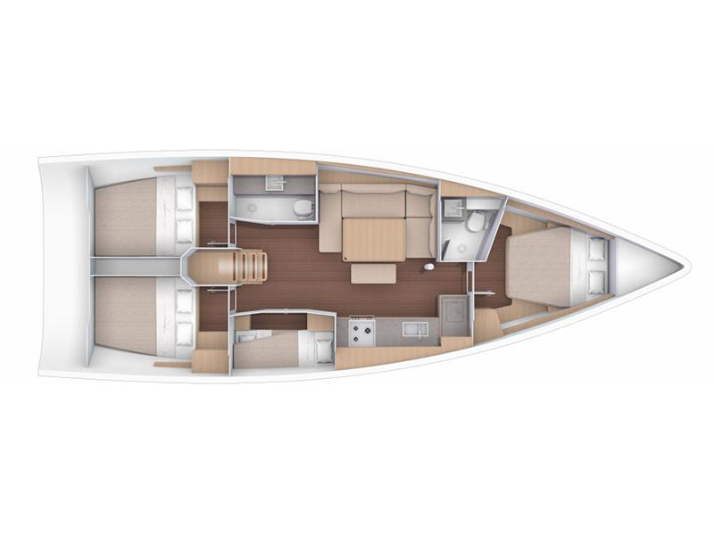 Book yachts online - sailboat - Dufour 430 Grand Large - Vivo - rent