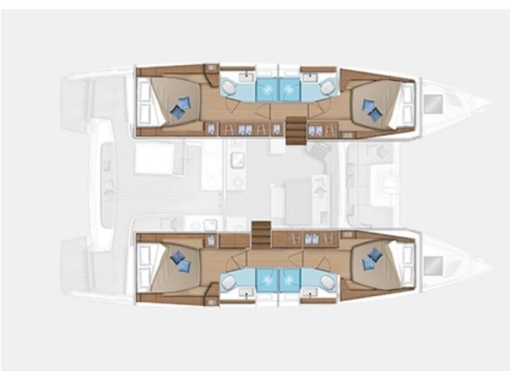 Book yachts online - catamaran - Lagoon 46 - Shanti - rent