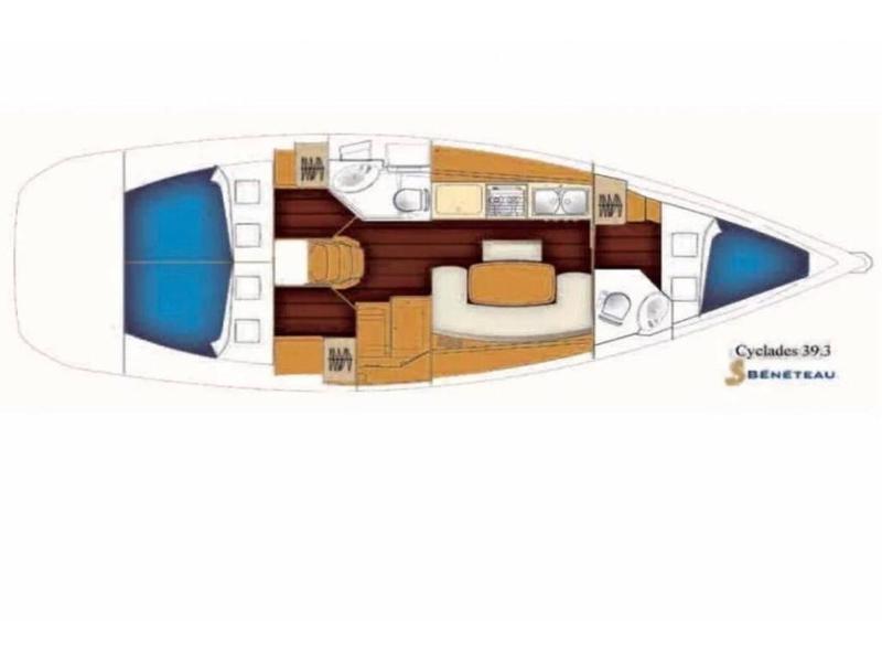 Book yachts online - sailboat - Cyclades 39.3 - Miss Aleyna - rent