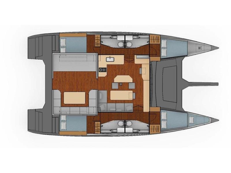 Book yachts online - catamaran - Luna 49 - Gold - rent