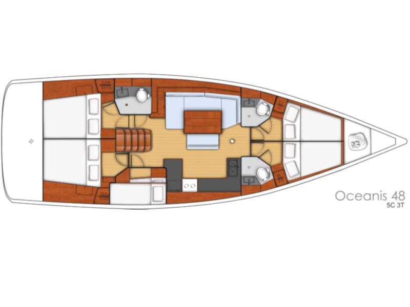 Book yachts online - sailboat - Beneteau Oceanis 48 - HARPIA - rent