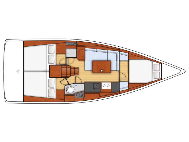 Book yachts online - sailboat - Oceanis 38 - KOS 38.3 - rent