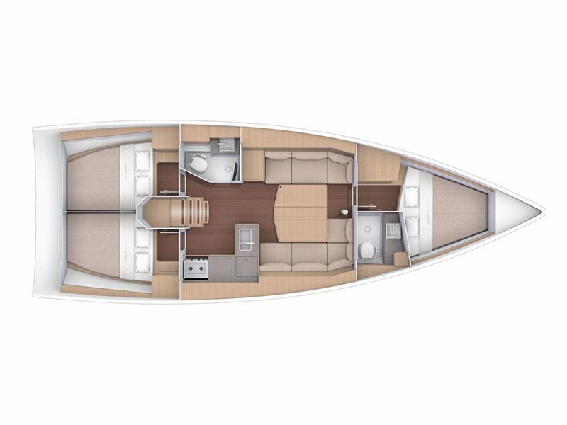 Book yachts online - sailboat - Dufour 390 GL - Barone - rent