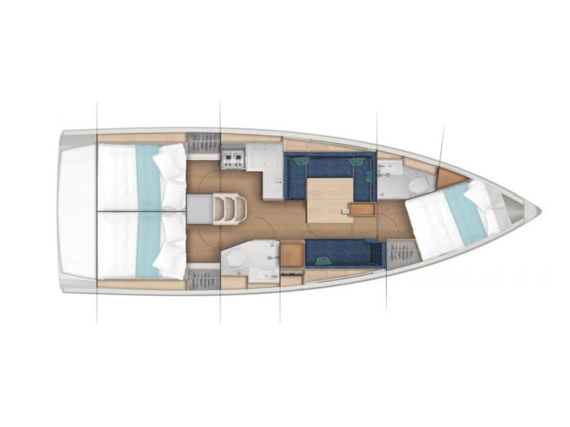 Book yachts online - sailboat - Sun Odyssey 380 - Twenty-One Cent - Comfort line - rent