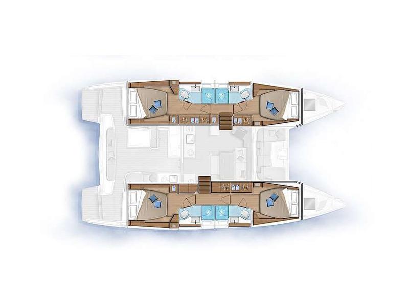 Book yachts online - catamaran - LAGOON 460 / 4 CABINS - BLUE REGENERATION - 6a VA-2-11-22 - rent