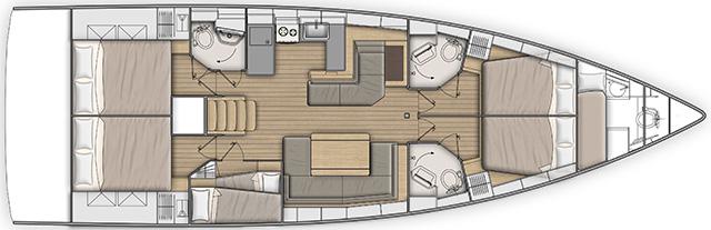 Book yachts online - sailboat - Oceanis 51.1 - DALIA (generator, air condition, 1 SUP free of charge) - rent