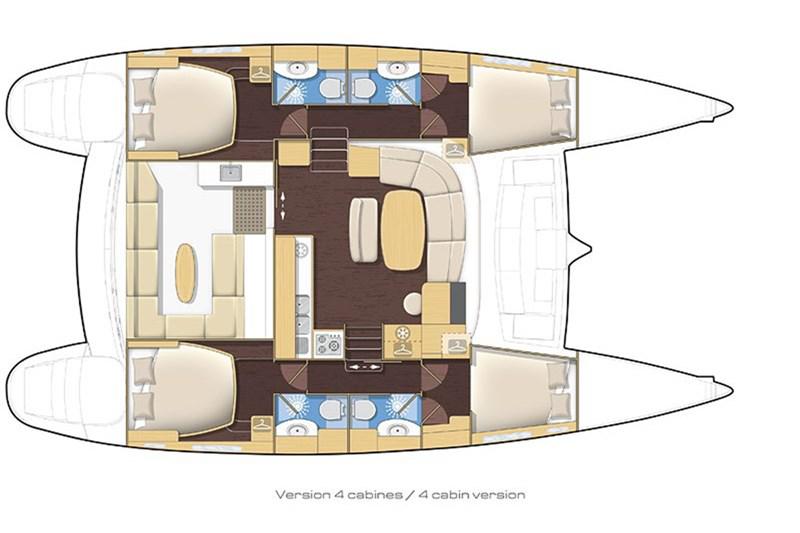 Book yachts online - False - Lagoon 440 (4Cab)  Flybridge - Casino  - rent