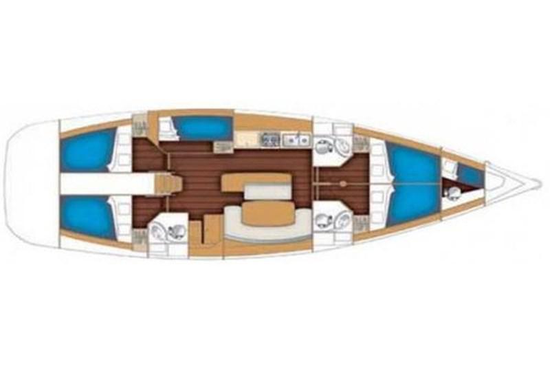 Book yachts online - False - Beneteau Cyclades 50.5 (5+1Cab) - Azzuro - rent