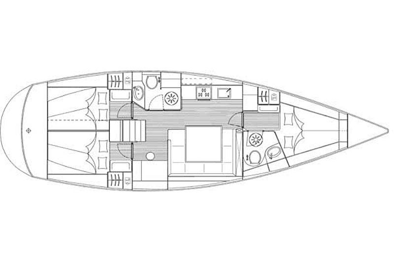 Book yachts online - False - Bavaria 43 Cruiser (3Cab) - Wine Cruiser - rent