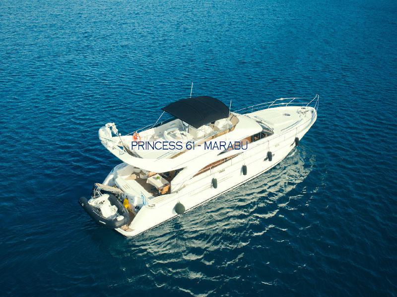 Book yachts online - motorboat - Princess 61 - Marabu - rent