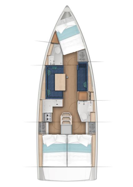 Book yachts online - sailboat - Sun Odyssey 380 - Just Happy - rent