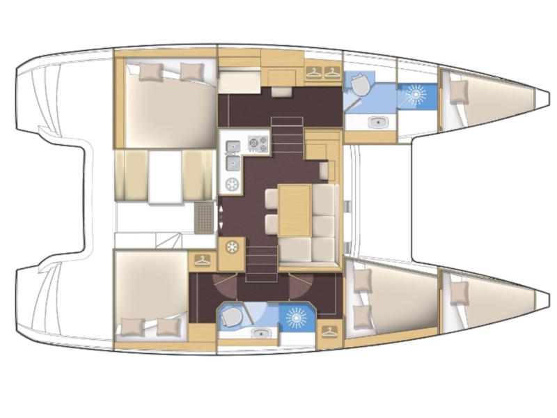 Book yachts online - catamaran - Lagoon 40 (4+2 cab.) - 4 YOU - rent