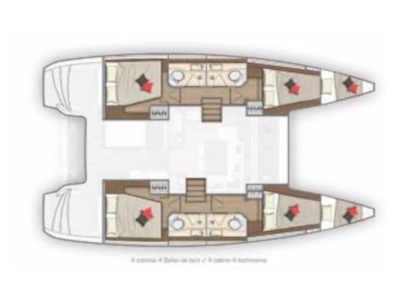 Book yachts online - catamaran - Lagoon 40 (4+2 cab.) - Mare Negroni - rent