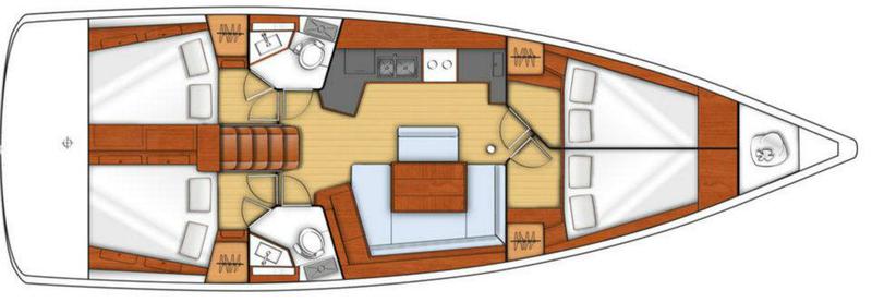 Book yachts online - sailboat - Oceanis 45 - Ponente - rent