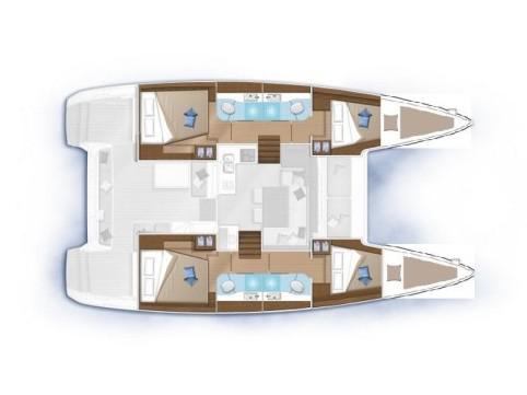 Book yachts online - catamaran - Lagoon 40 - BLUE EYES with AC - rent