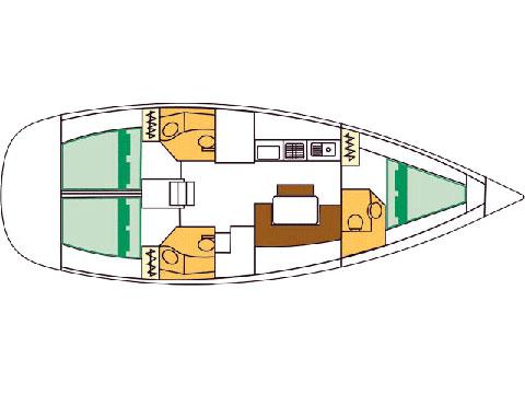 Book yachts online - sailboat - Beneteau Cyclades 43.3 - Kelly - rent