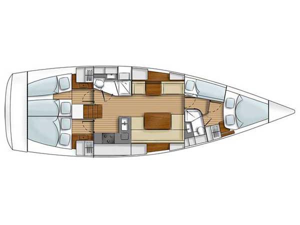 Book yachts online - sailboat - Cyclades 43.4 - Zdenka   - rent