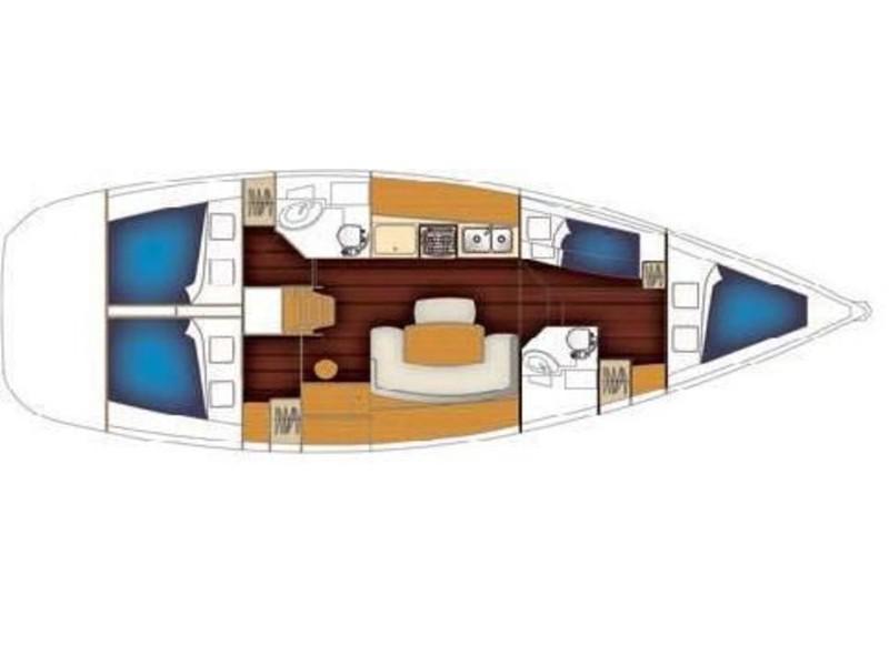 Book yachts online - sailboat - Cyclades 43.4. - Galata - rent