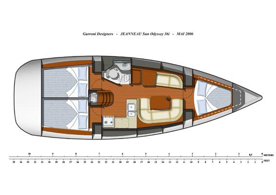 Book yachts online - sailboat - Sun Odyssey 36i - WaterProof - rent