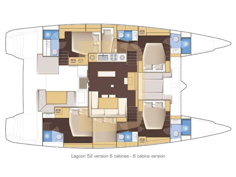 Book yachts online - catamaran - Lagoon 52 - Blue Velvet - rent