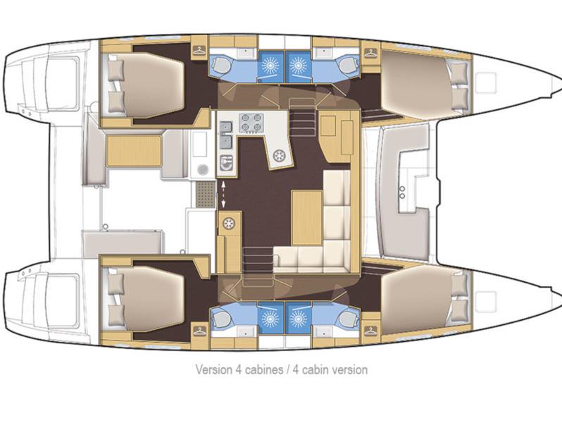 Book yachts online - catamaran - Lagoon 450 F - HOT STUFF Air condition in salon generator - rent