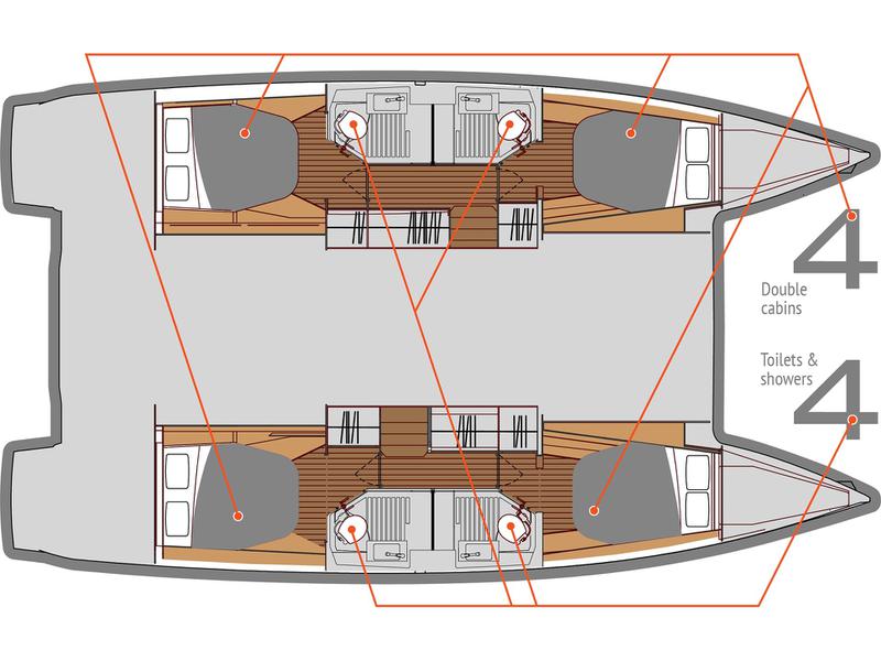 Book yachts online - catamaran - Astréa 42 - Wave - rent