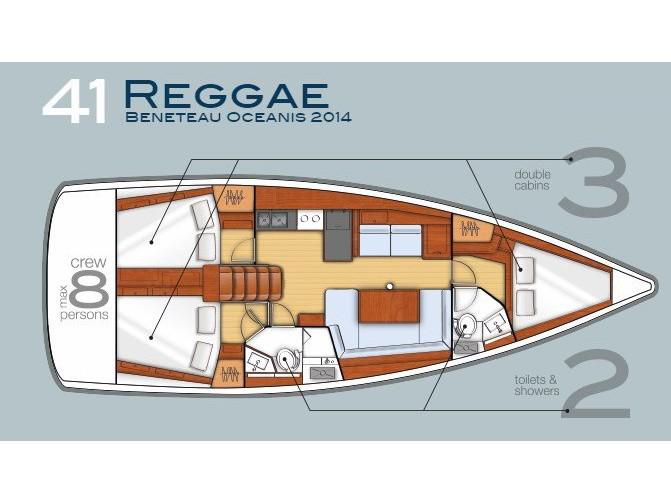 Book yachts online - sailboat - Oceanis 41 - Reggae - rent