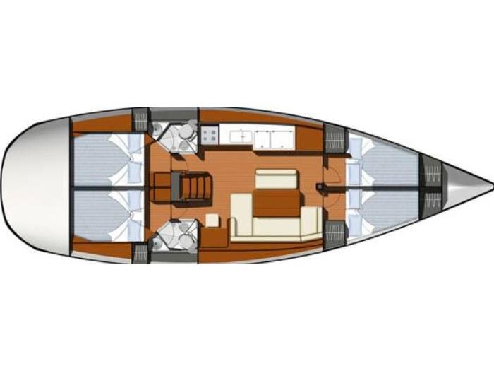 Book yachts online - sailboat - Sun Odyssey 44i - Sofia+BowThruster - rent