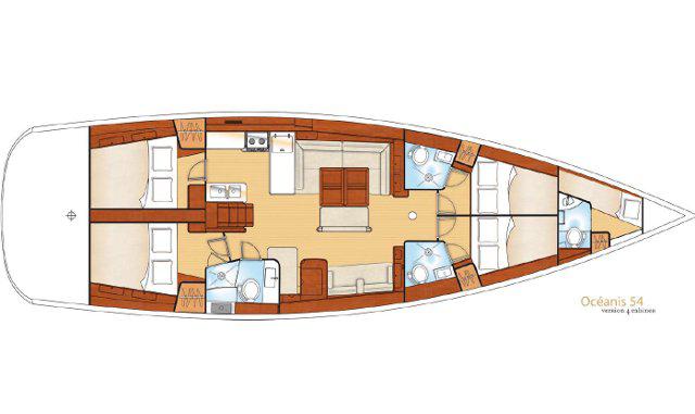 Book yachts online - sailboat - Oceanis 54 - EC- O54-12-G - rent