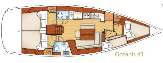 Book yachts online - sailboat - Oceanis 43 - SREBRNA II - rent