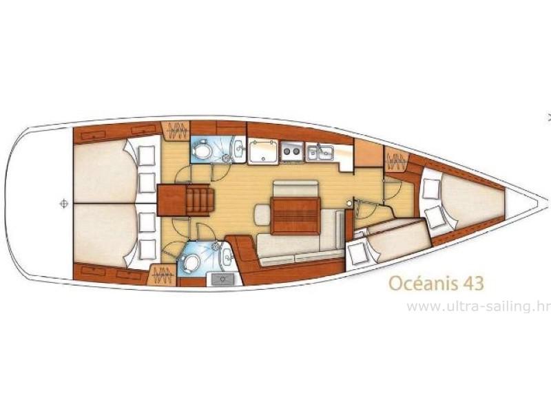 Book yachts online - sailboat - Oceanis 43 - SREBRNA II - rent