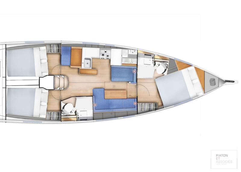 Book yachts online - sailboat - Sun Odyssey 410 - GEVA X - rent