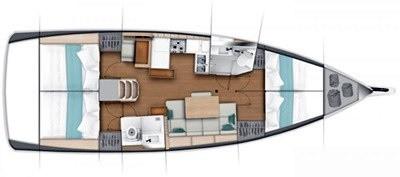 Book yachts online - sailboat - Sun Odyssey 440 - LEFKIPPI  - rent