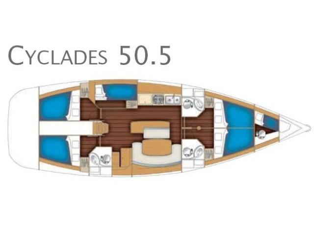 Book yachts online - sailboat - Cyclades 50.5 - Manitu - rent