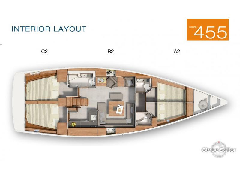 Book yachts online - sailboat - Hanse 455 - Serenity - rent