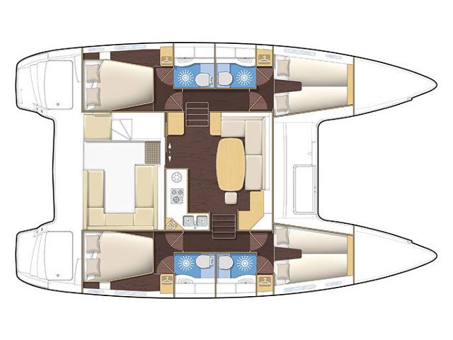 Book yachts online - catamaran - Lagoon 380 S2 - Erica - rent