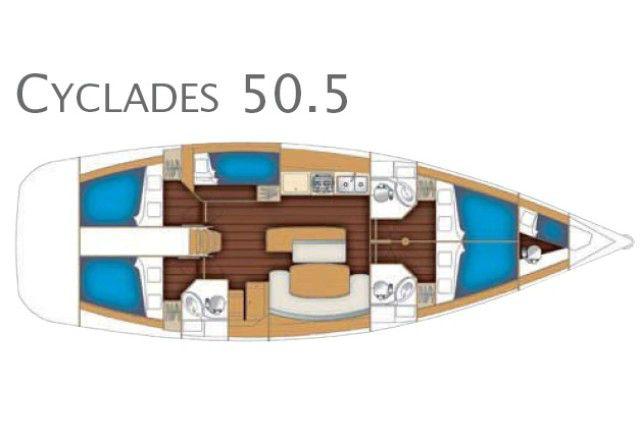 Book yachts online - sailboat - Cyclades 50.5 - Lady Kiki II - rent