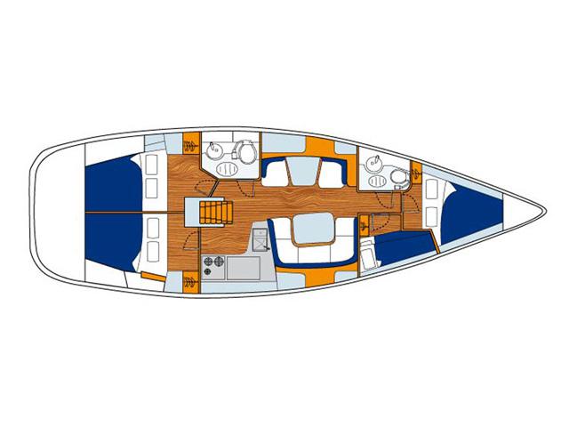 Book yachts online - sailboat - Sun Odyssey 43DS - Angora - rent