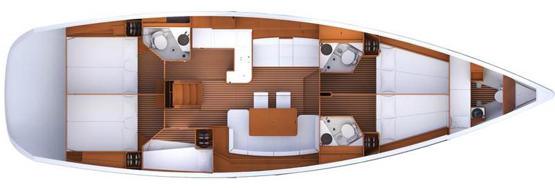 Book yachts online - sailboat - Jeanneau 53 - Peppa - rent