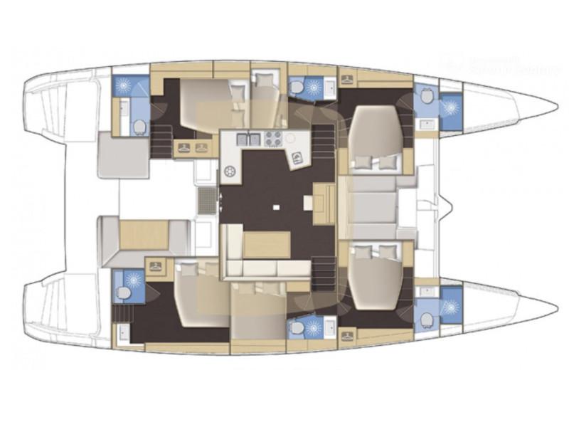 Book yachts online - catamaran - Lagoon 52 - 6 cabin verison - Lucky clover - rent